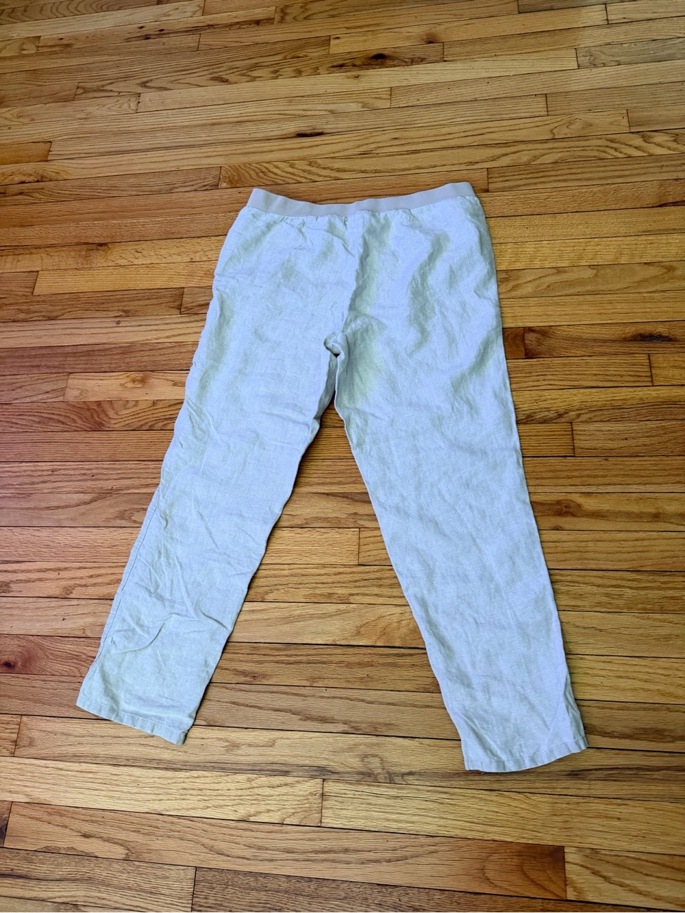 J. Jill Love Linen pullover slim beige Elastic-Waist Chinos minimalist pants M